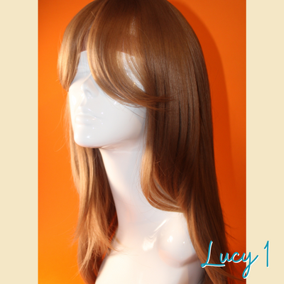 Lucy 1 - 23', Straight Layered, Synthetic Wig - Strawberry Blonde