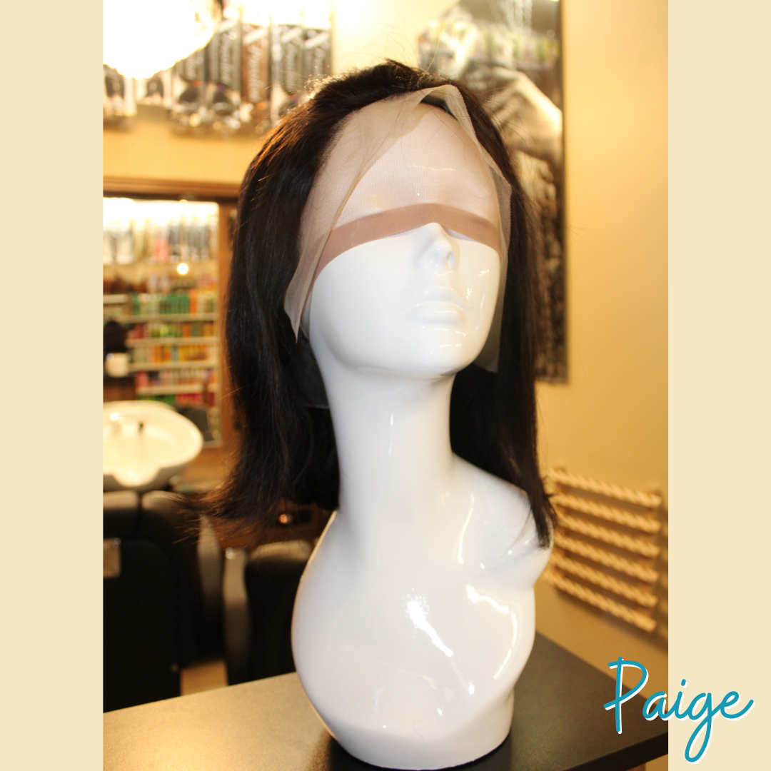 Paige- 12', Straight, Human Hair Wig - Natural