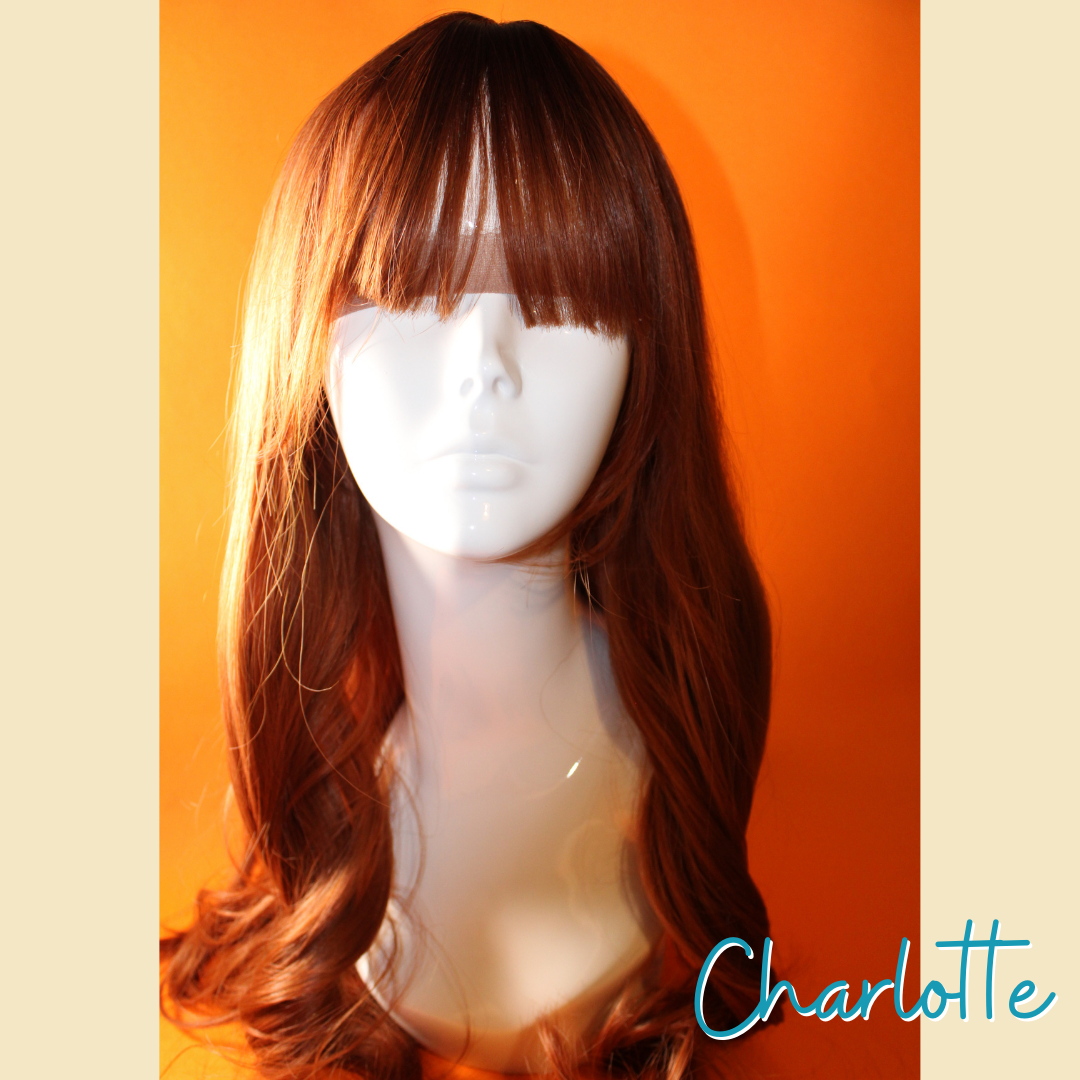 Charlotte - 26' - Loose Wave Synthetic Wig - Orange Brown