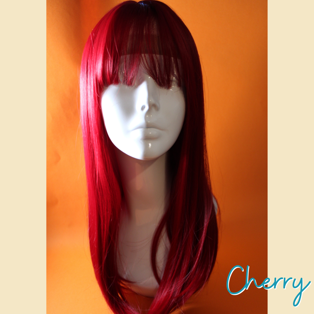 Cherry - 21' Straight Synthetic Wig - Red Wine