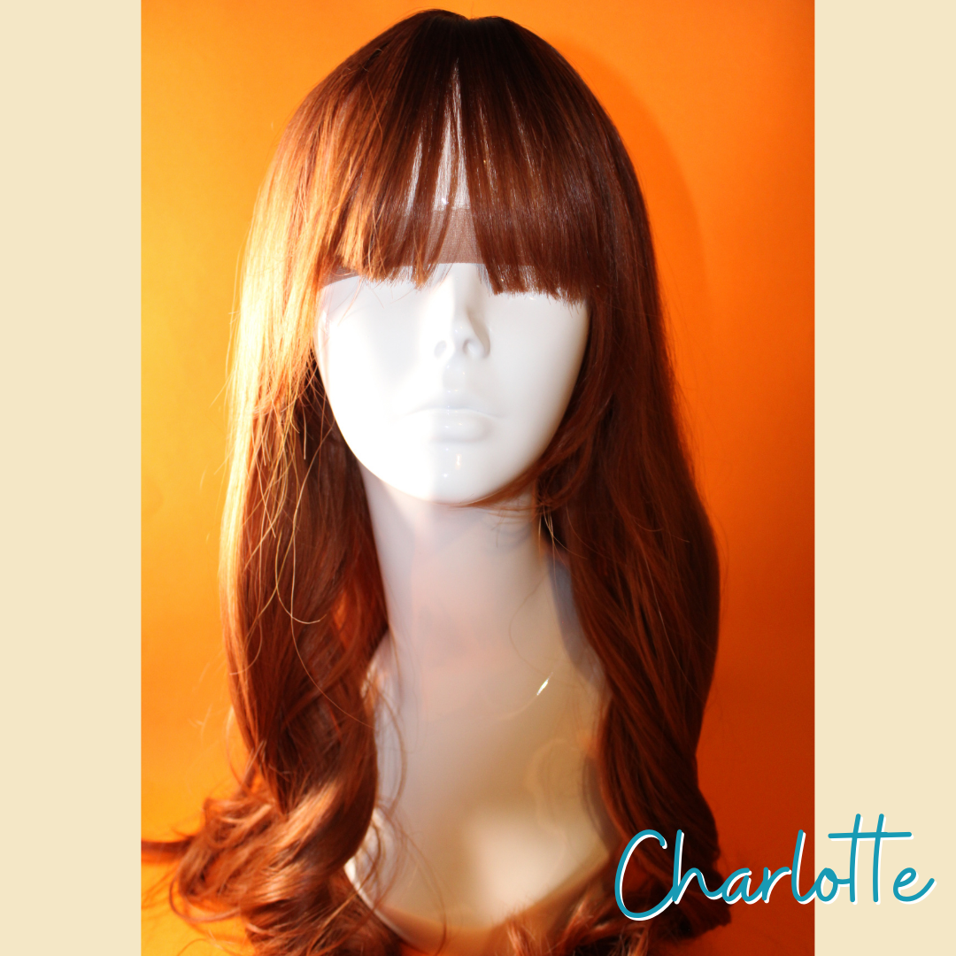 Charlotte - 26' - Loose Wave Synthetic Wig - Orange Brown