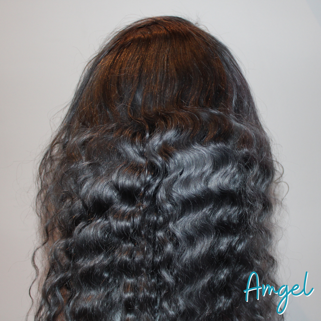 Angel - 17', Wave, Human Hair Wig - Grey