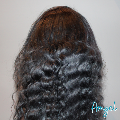 Angel - 17', Wave, Human Hair Wig - Grey