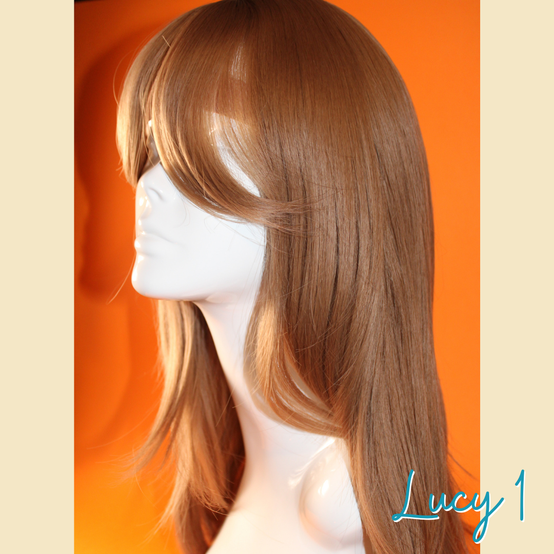 Lucy 1 - 23', Straight Layered, Synthetic Wig - Strawberry Blonde