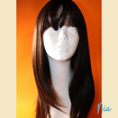 Nia - 20', Straight, Synthetic Wig - Dark Brown