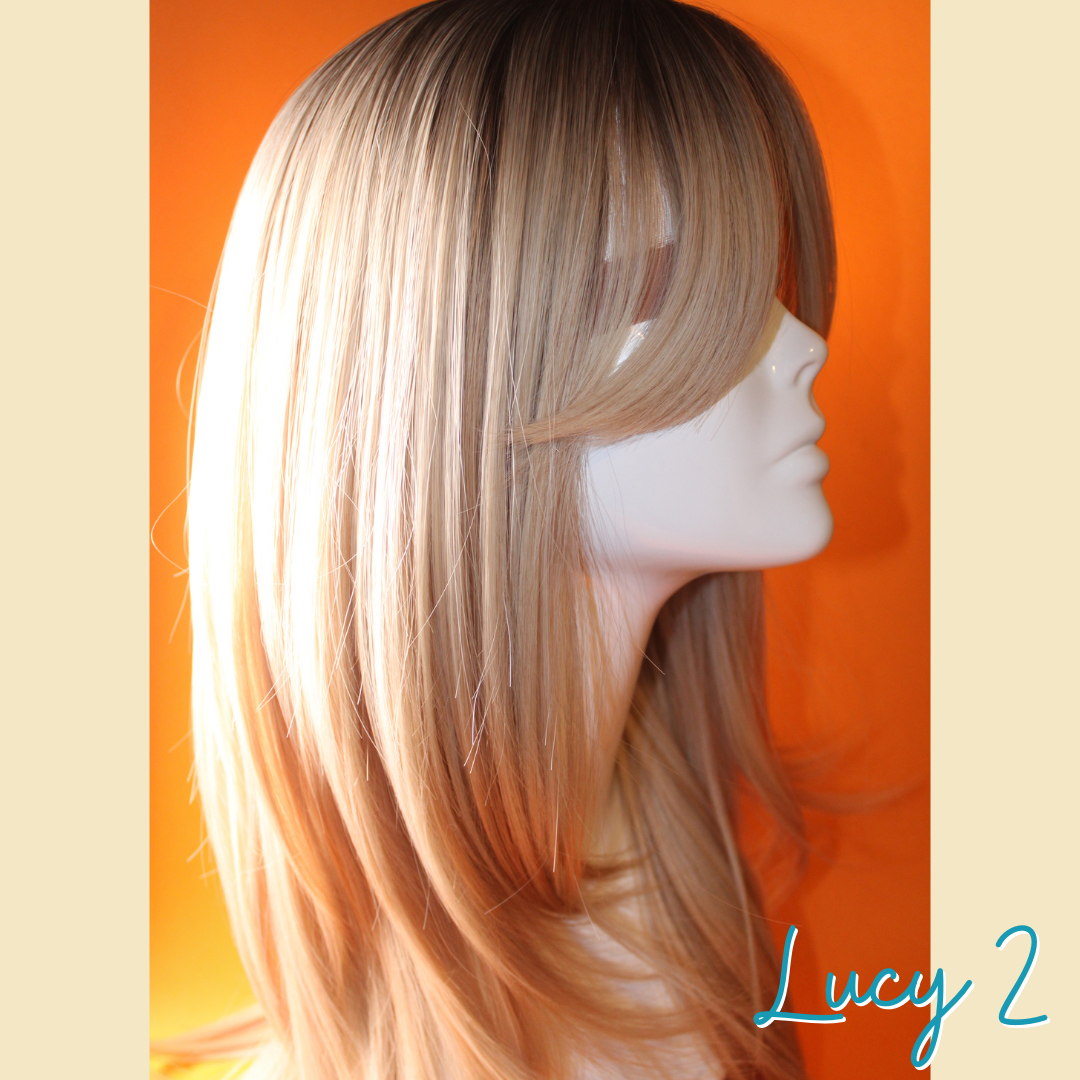 Lucy 2 - 23', Straight Layered, Synthetic Wig - Blonde