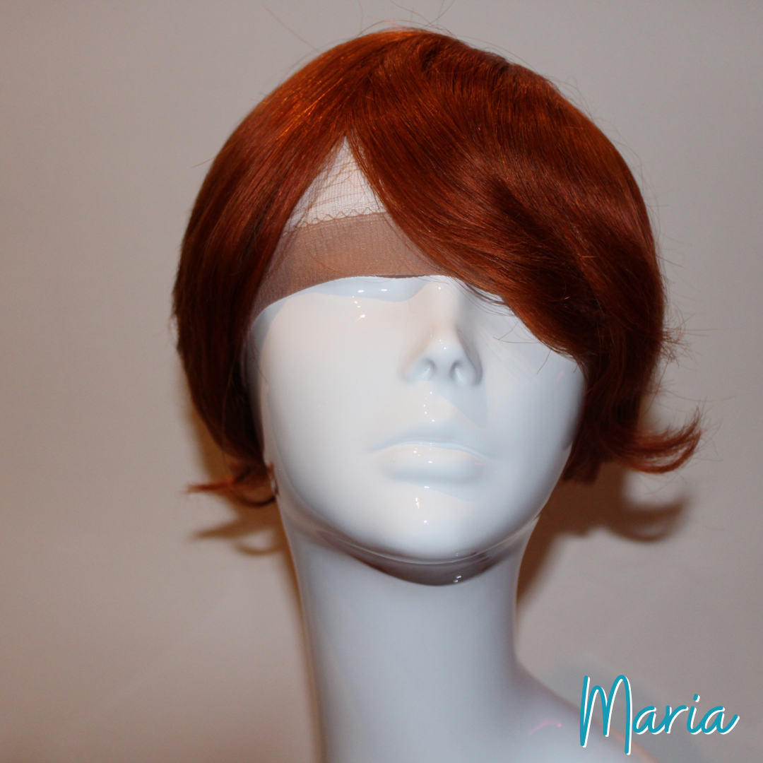 Maria - 9', Straight, Human Hair Wig - Ginger