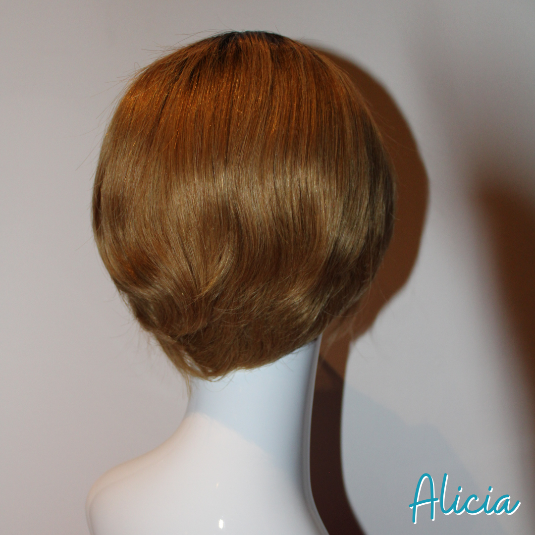 Alicia - 9', Straight, Human Hair Wig - 1B/27