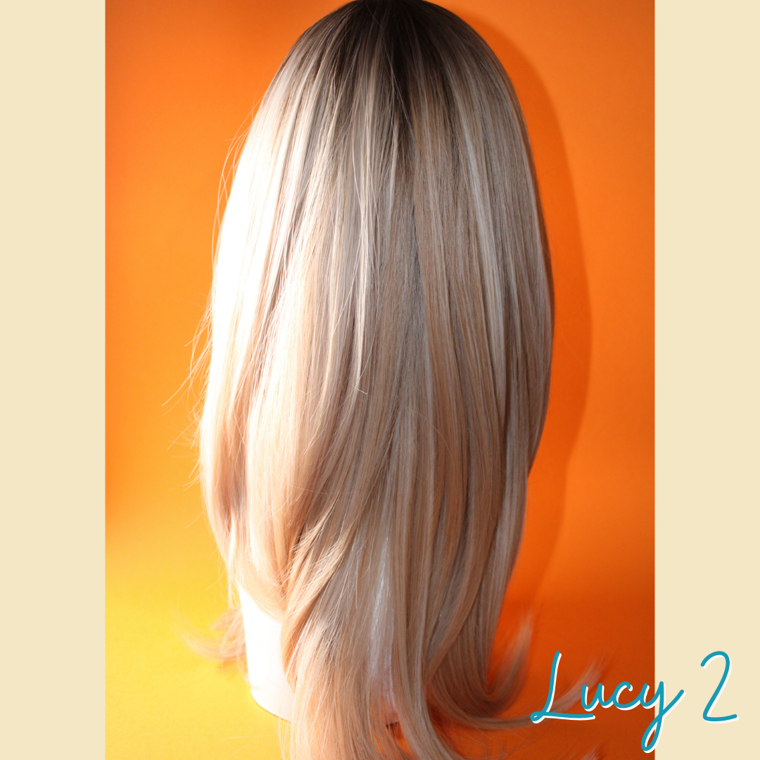 Lucy 2 - 23', Straight Layered, Synthetic Wig - Blonde