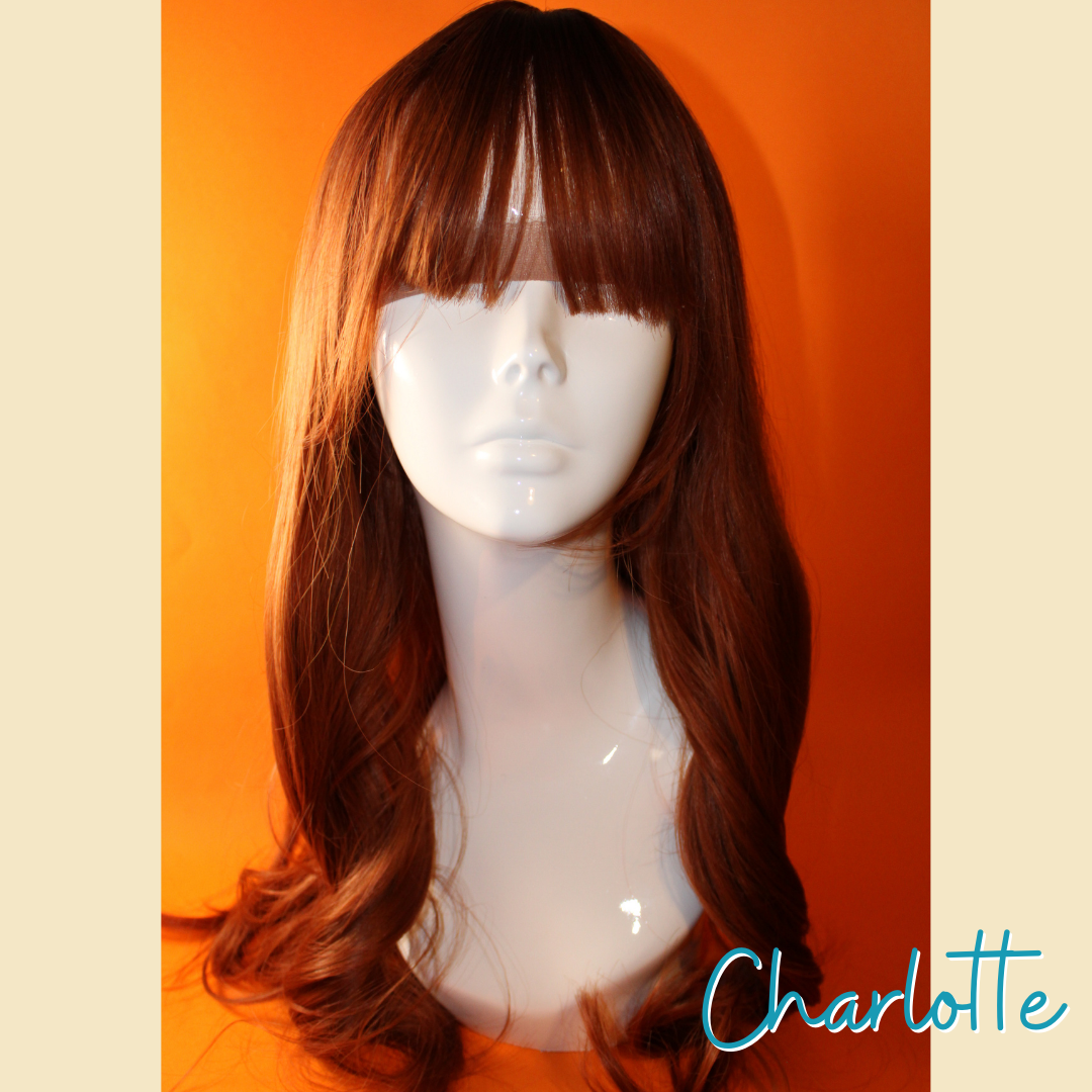 Charlotte - 26' - Loose Wave Synthetic Wig - Orange Brown