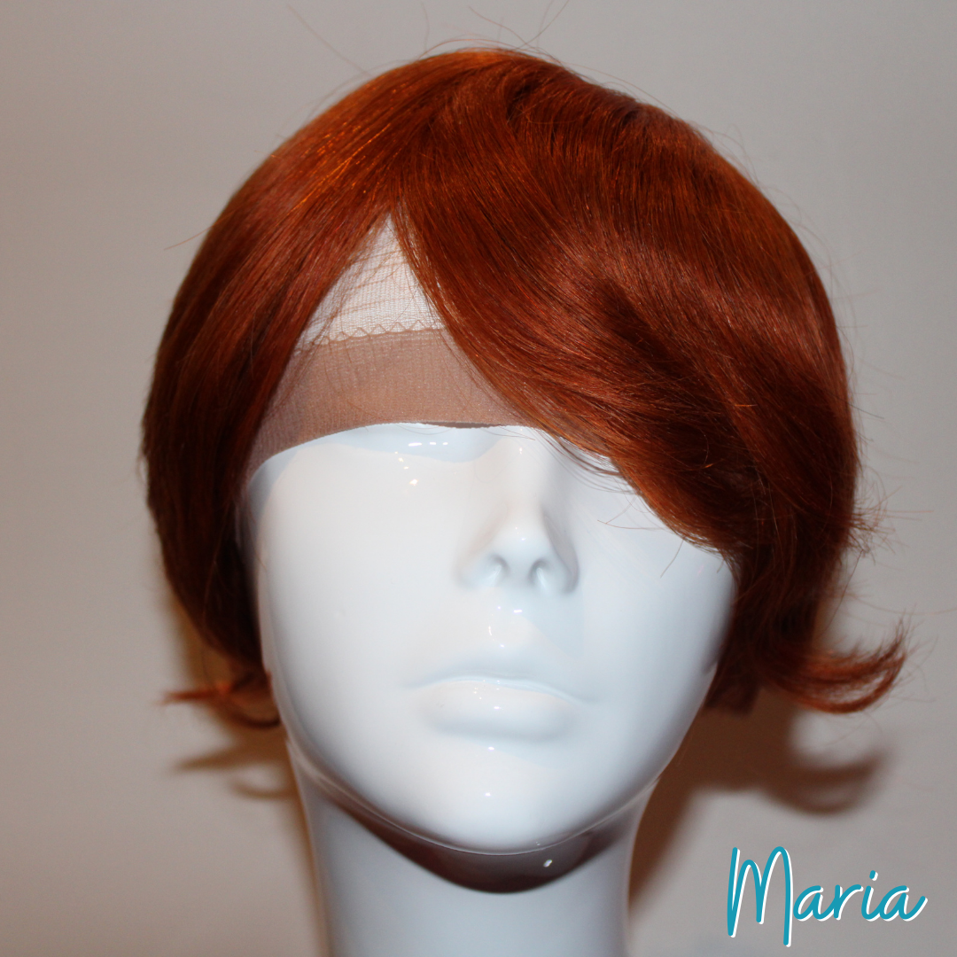 Maria - 9', Straight, Human Hair Wig - Ginger