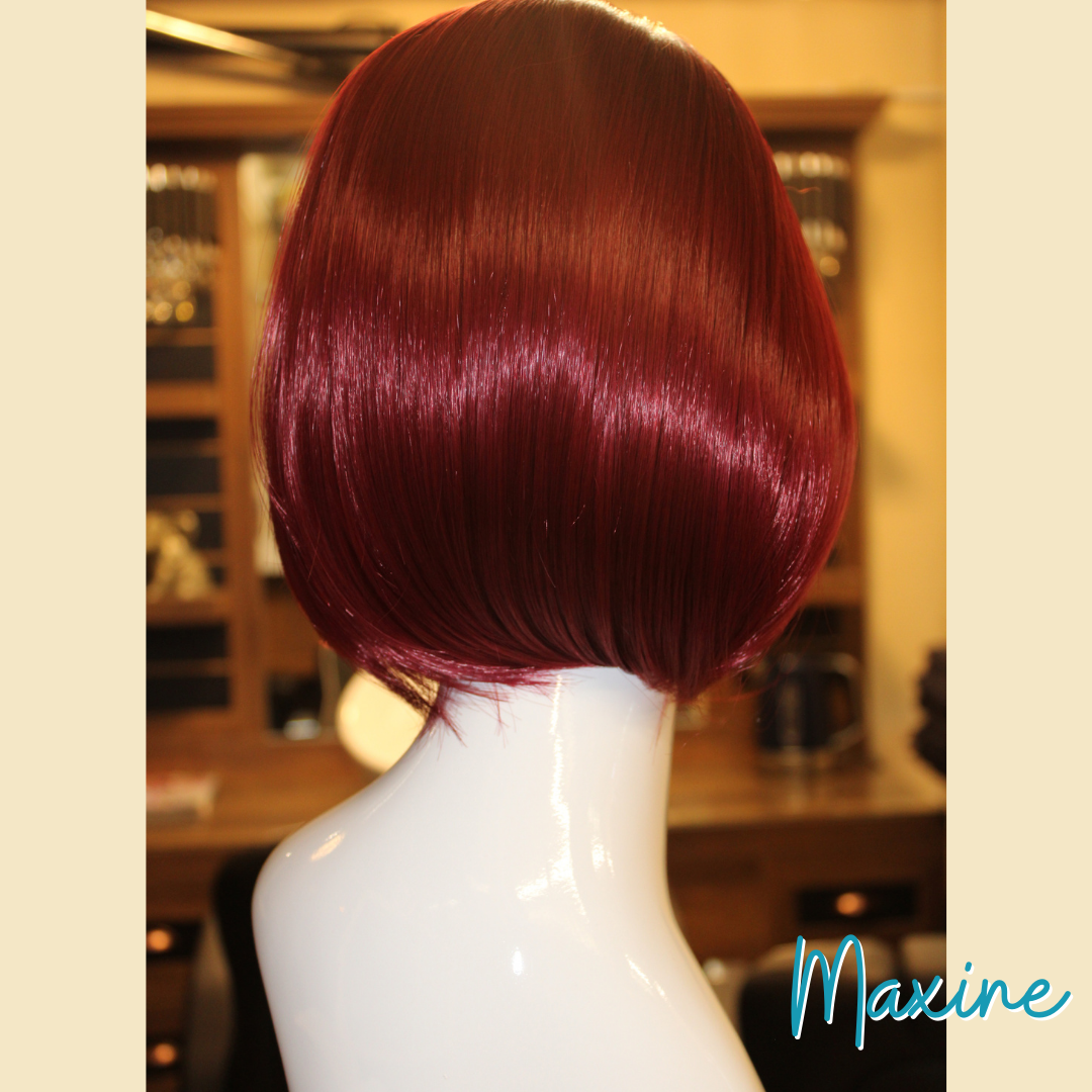 Maxine - 10', Straight, Synthetic Wig - 1B/Red