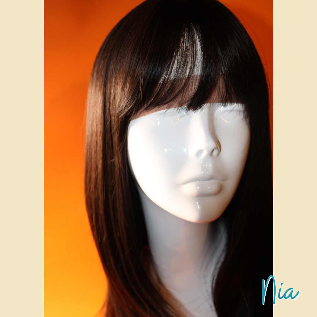 Nia - 20', Straight, Synthetic Wig - Dark Brown