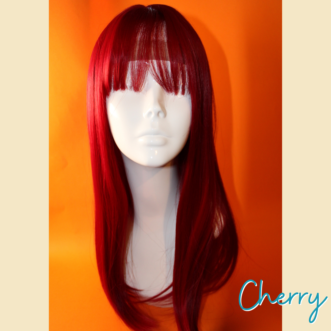Cherry - 21' Straight Synthetic Wig - Red Wine