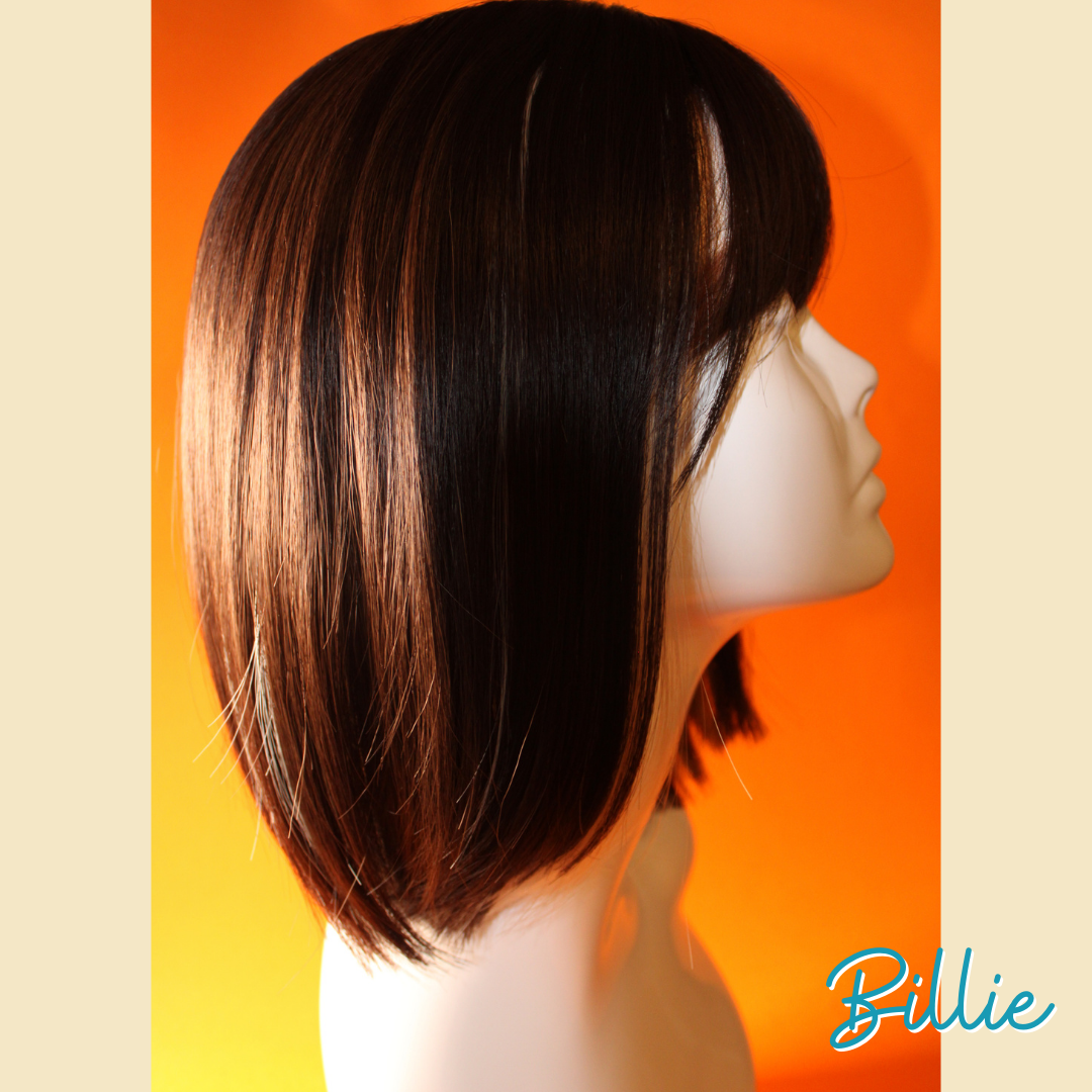 Billie - 13', Straight Synthetic Wig - Dark Brown with Blonde Underneath