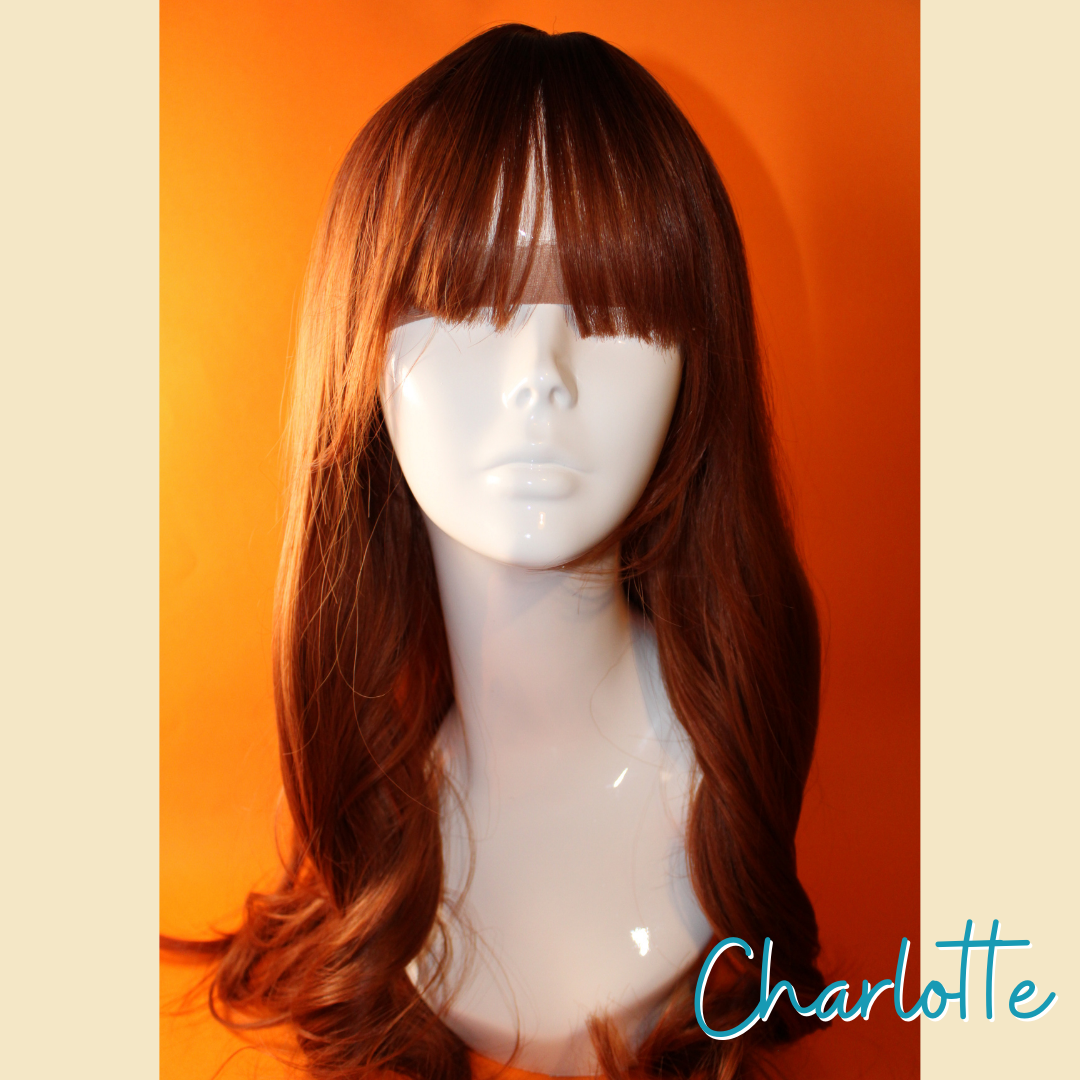 Charlotte - 26' - Loose Wave Synthetic Wig - Orange Brown