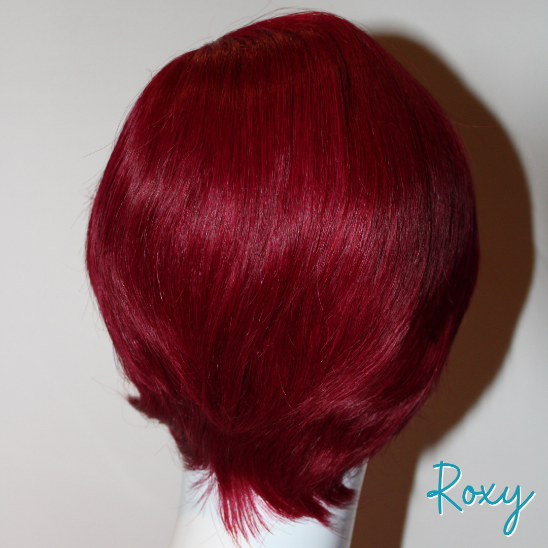 Roxy - 9', Straight, Human Hair Wig - Burgundy