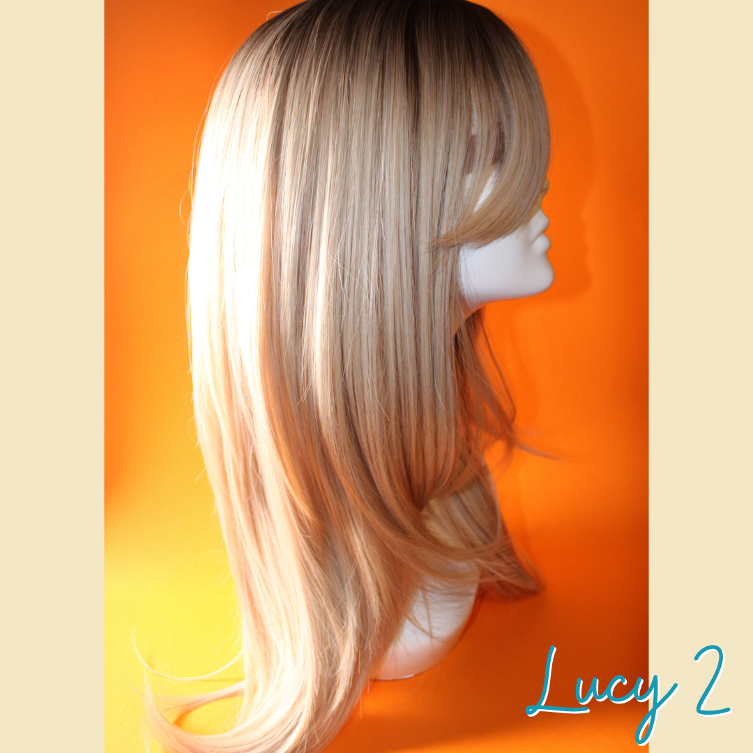 Lucy 2 - 23', Straight Layered, Synthetic Wig - Blonde