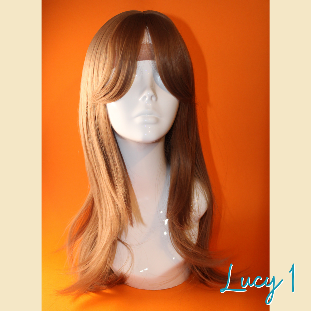 Lucy 1 - 23', Straight Layered, Synthetic Wig - Strawberry Blonde