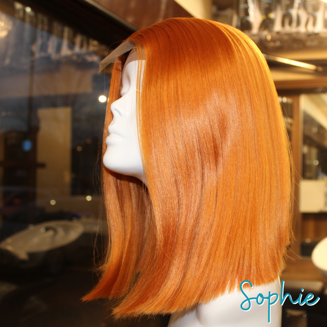 Sophie, 12', Straight Bob, Synthetic Wig - Orange