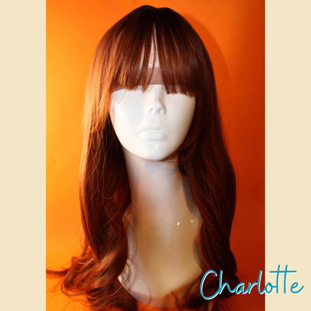 Charlotte - 26' - Loose Wave Synthetic Wig - Orange Brown