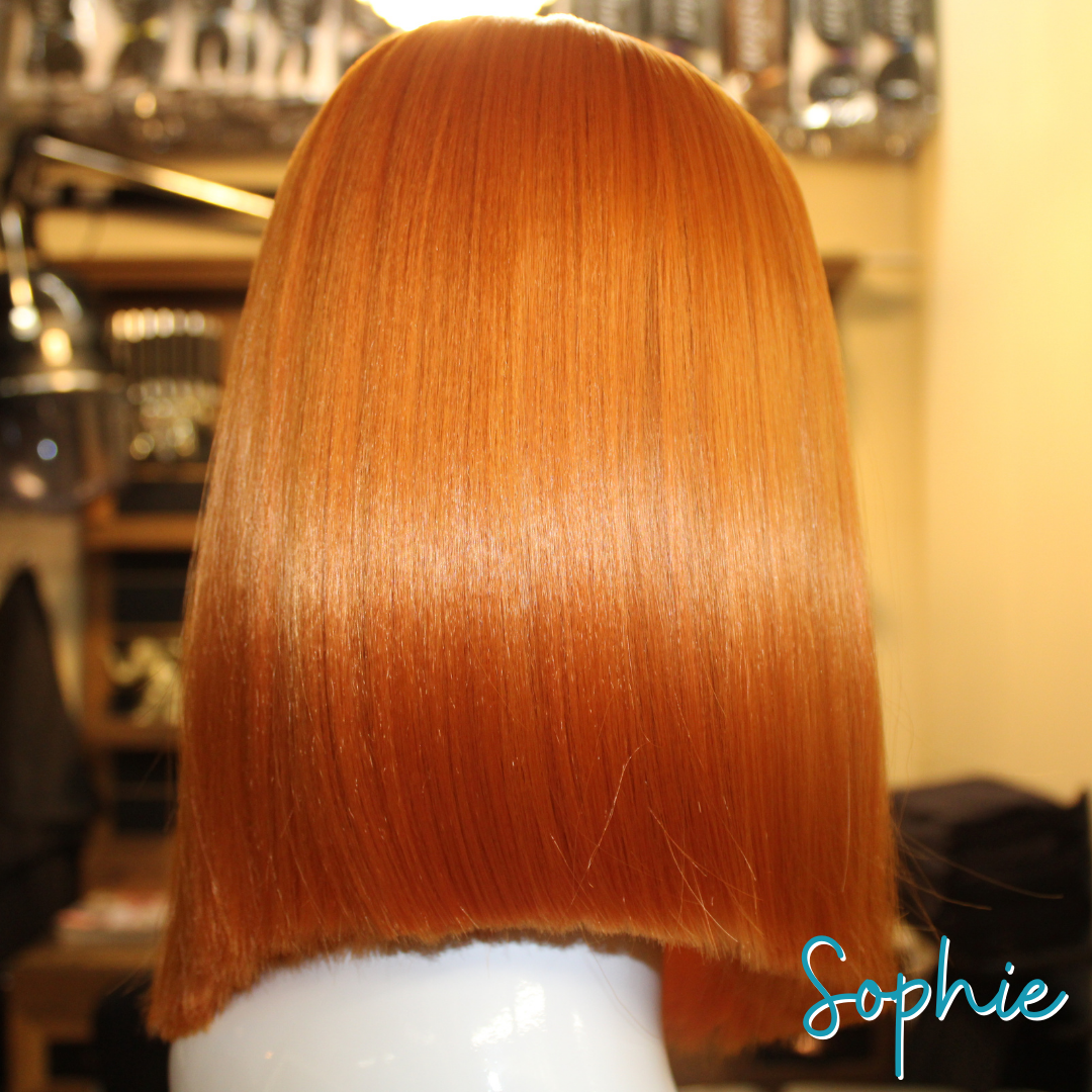 Sophie, 12', Straight Bob, Synthetic Wig - Orange