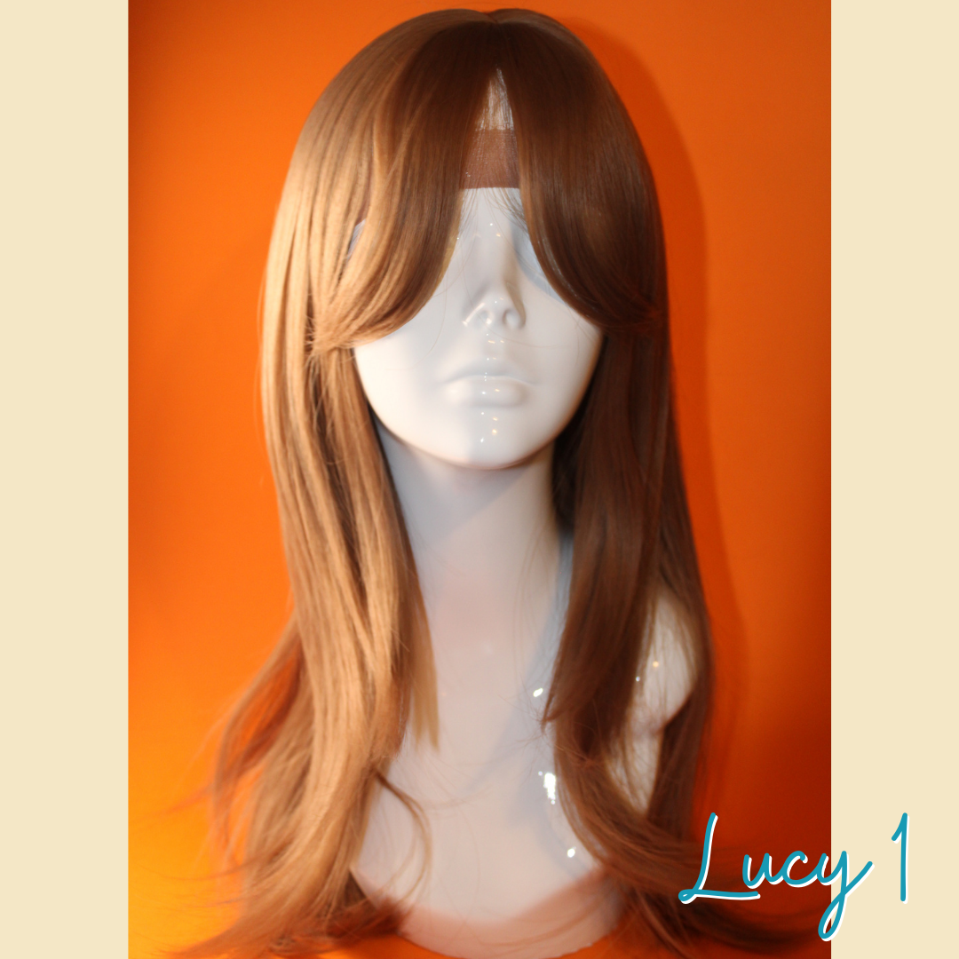 Lucy 1 - 23', Straight Layered, Synthetic Wig - Strawberry Blonde