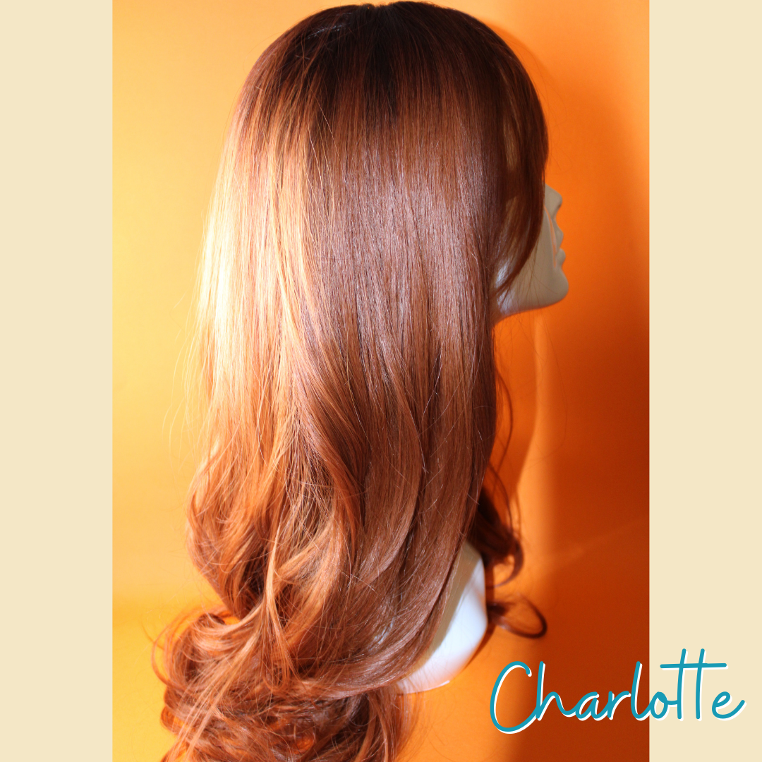 Charlotte - 26' - Loose Wave Synthetic Wig - Orange Brown