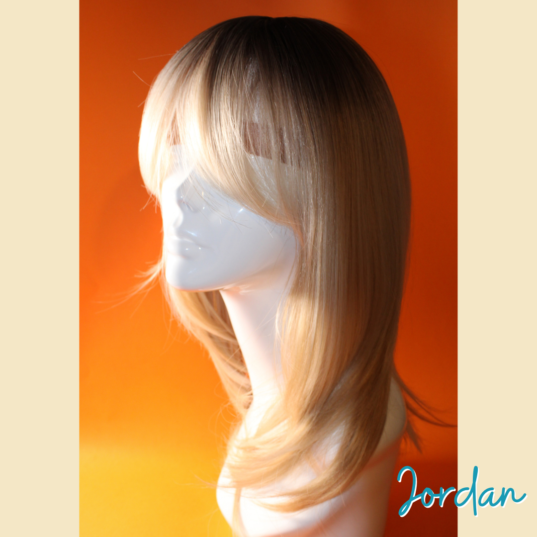 Jordan - 19' Straight Layered Synthetic Wig - Blonde with Brown Roots