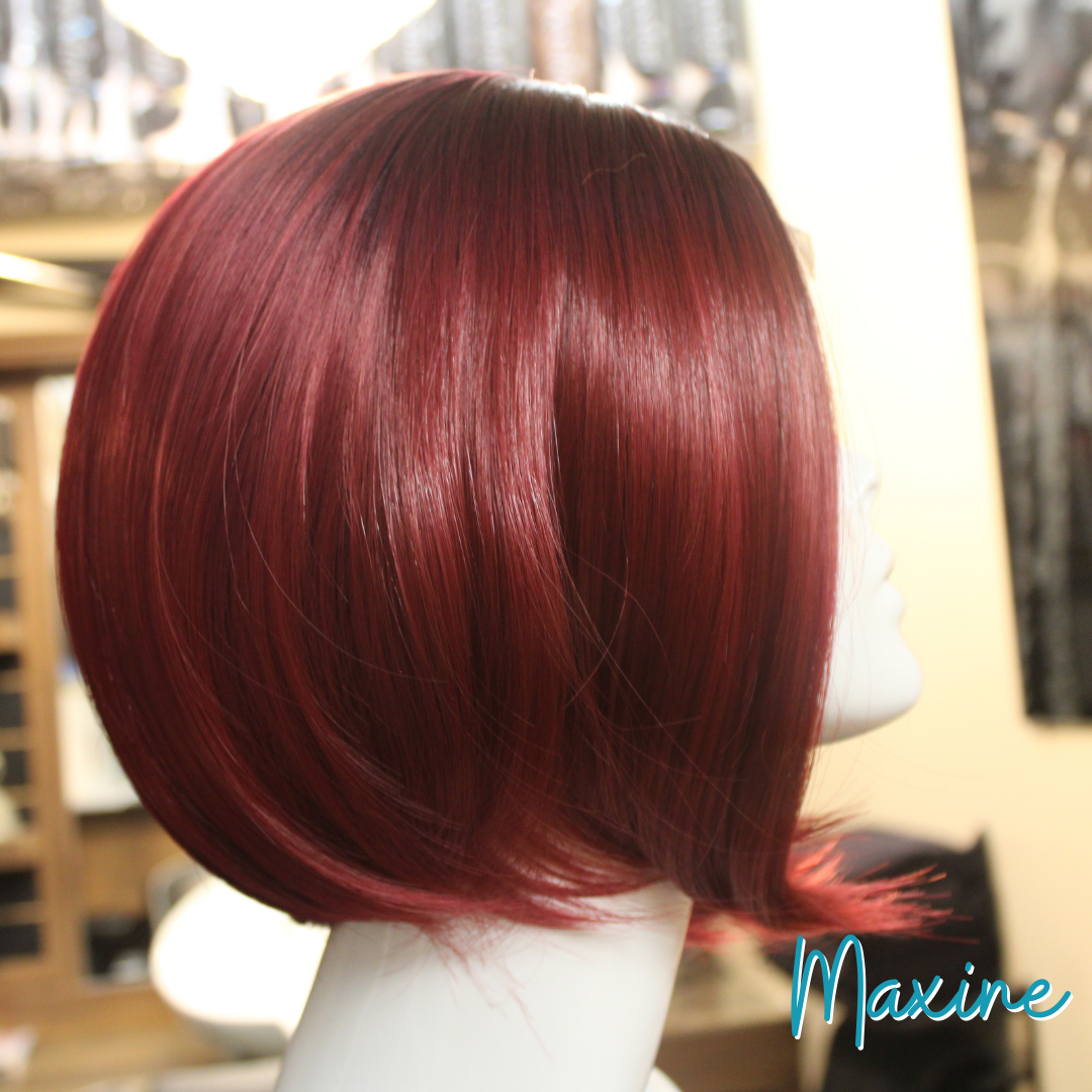 Maxine - 10', Straight, Synthetic Wig - 1B/Red