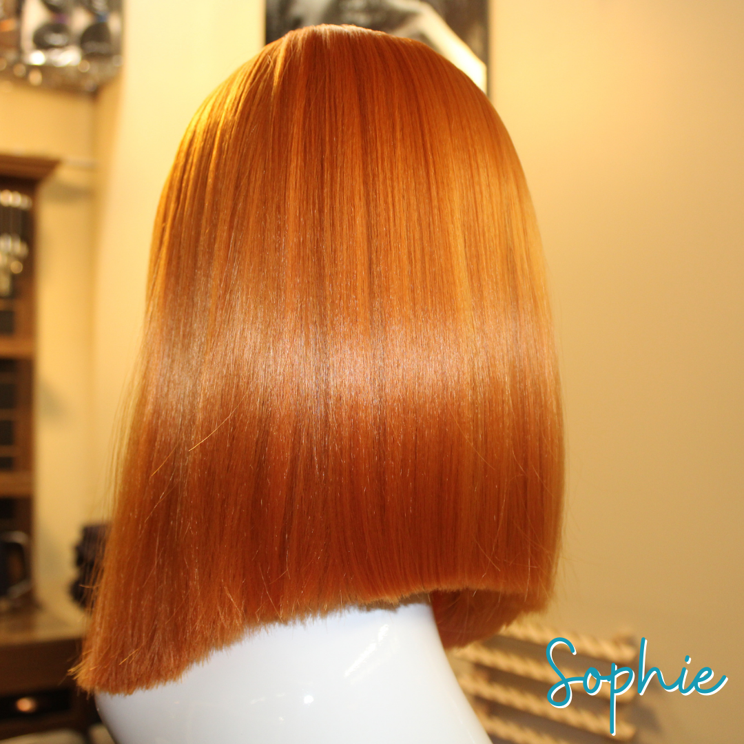Sophie, 12', Straight Bob, Synthetic Wig - Orange