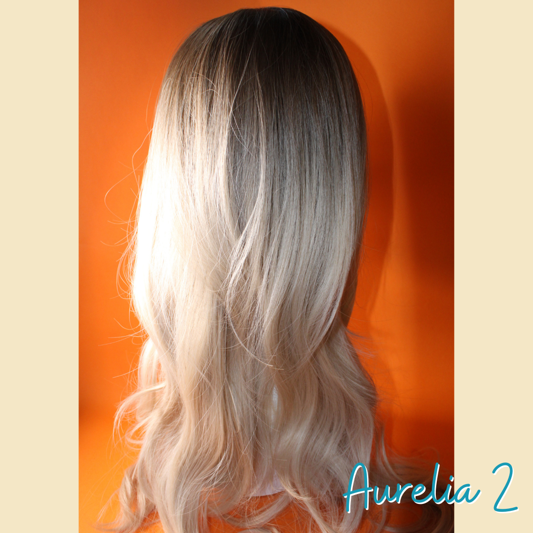 Aurelia 2 - 26' Loose Wave Synthetic Wig - Blonde with Ash Brown Roots
