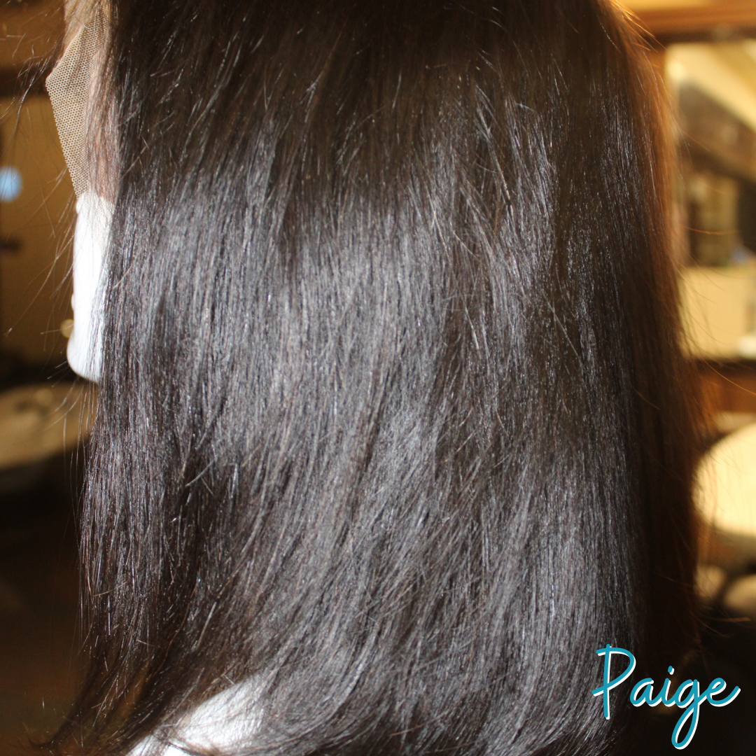 Paige- 12', Straight, Human Hair Wig - Natural