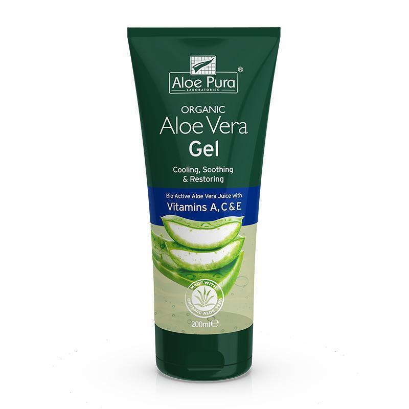 Aloe Pura - Organic Aloe Vera Gel - With Vitamin A,C,E 200ml