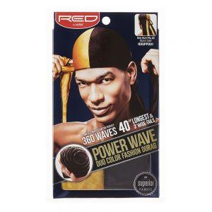 Power Wave Duo Colour Fashion Durag - Black/Gold