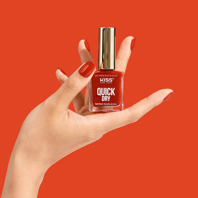 Kiss: Quick Dry Nail Polish 13ml - Ready Set Red