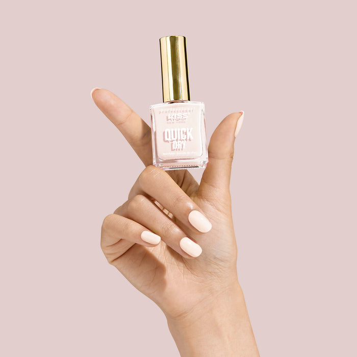 Kiss: Quick Dry Nail Polish 13ml - Pink Ice