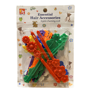 BT Barrettes - Summer Flowers Assorted Hair Clips (07403)