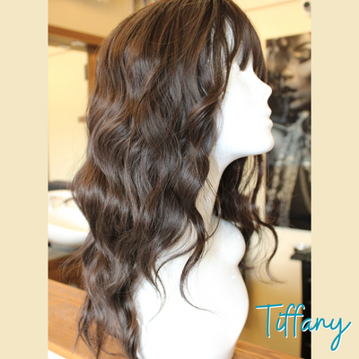 Tiffany - 19', Wavy, Synthetic Wig - Dark Brown