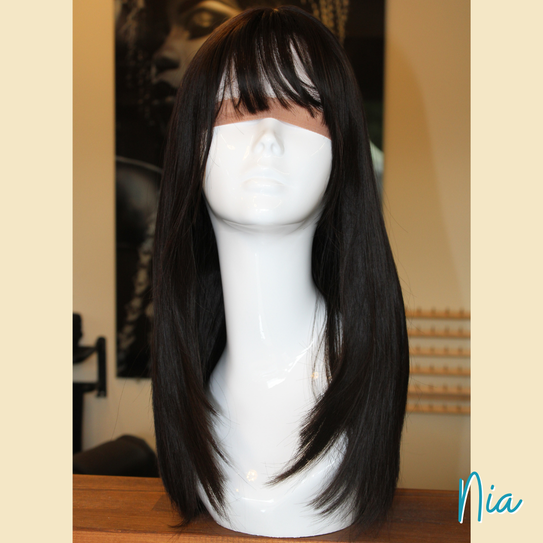 Nia - 20', Straight, Synthetic Wig - Dark Brown