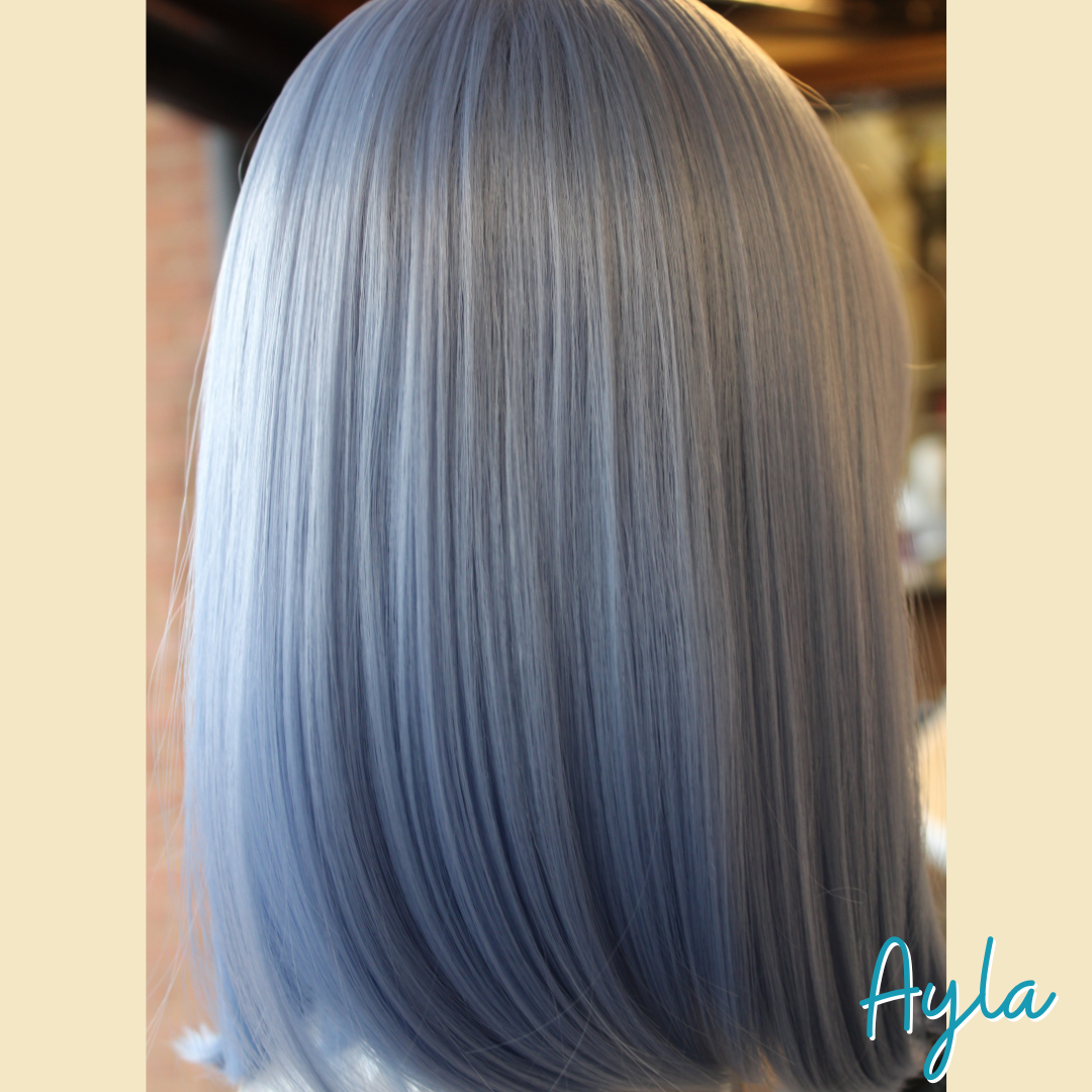 Ayla - 14', Straight, Synthetic Wig - Blue