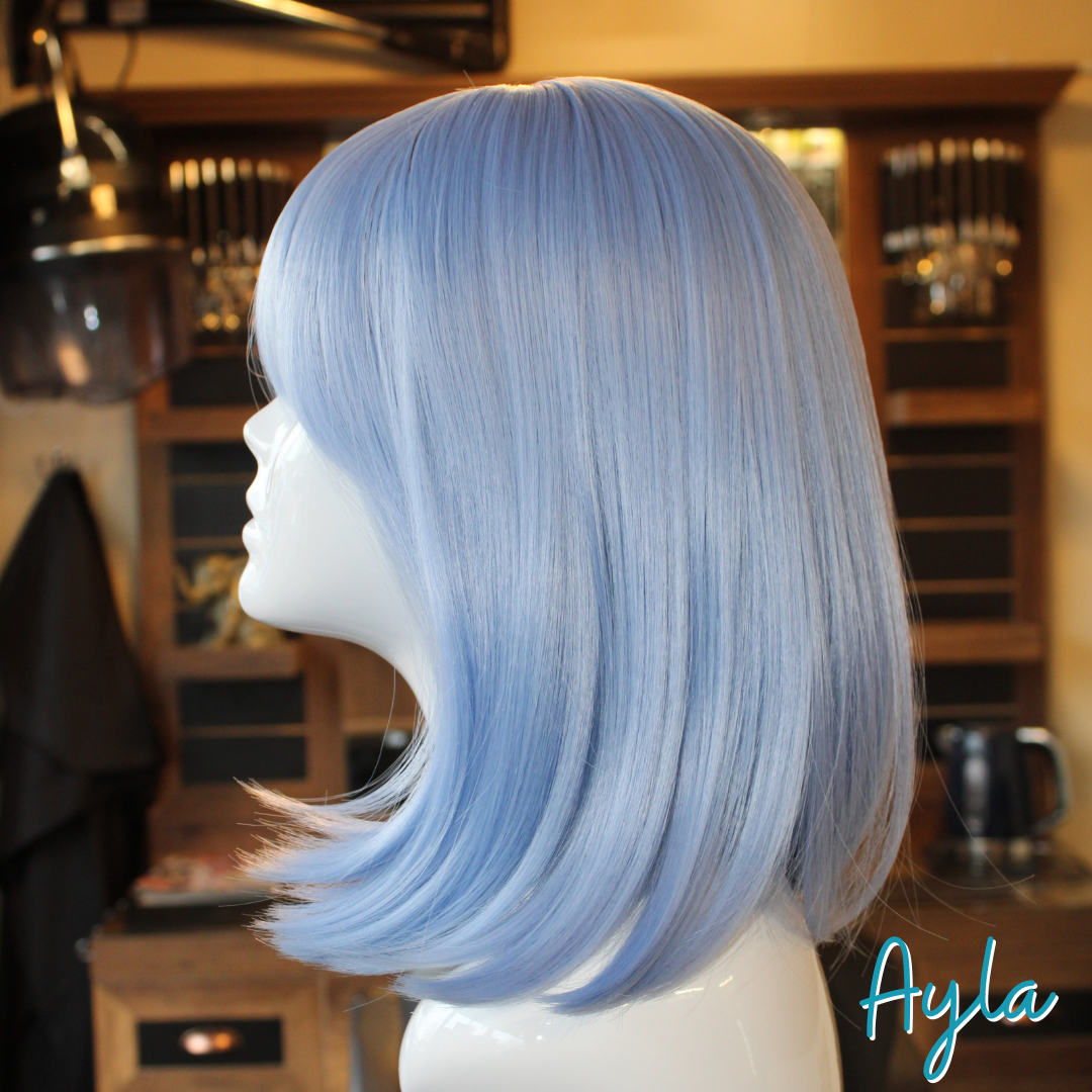 Ayla - 14', Straight, Synthetic Wig - Blue