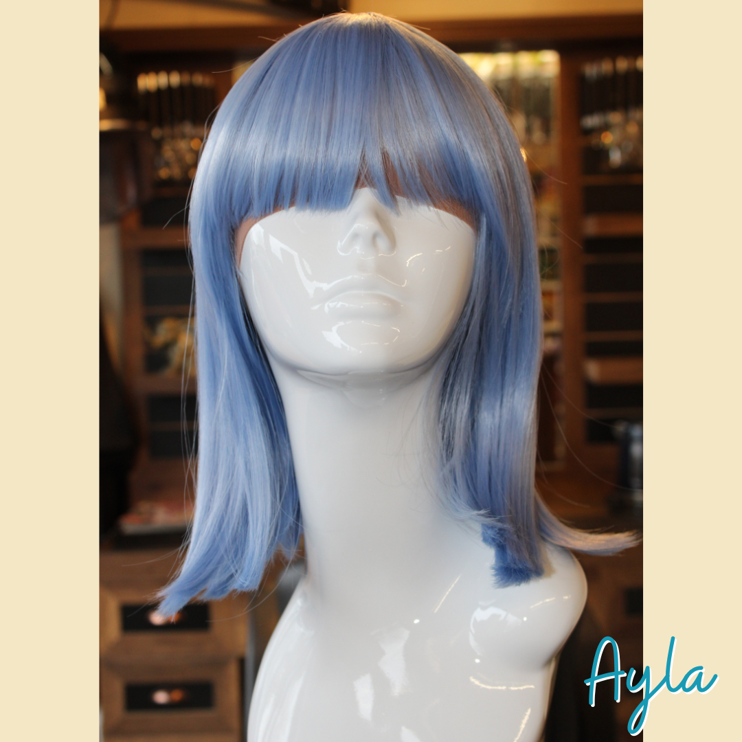 Ayla - 14', Straight, Synthetic Wig - Blue