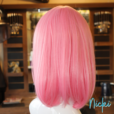Nicki - 14', Straight, Synthetic Wig - Pink