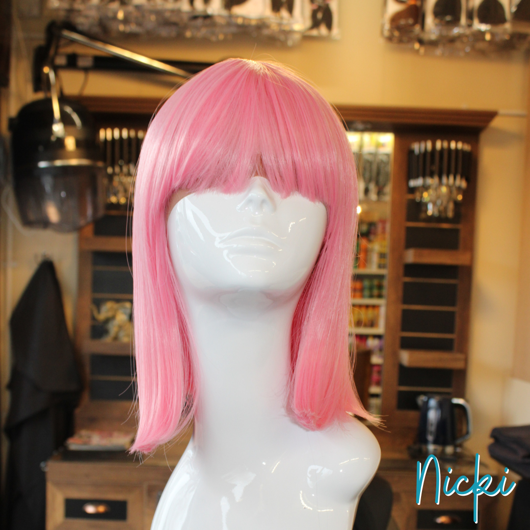 Nicki - 14', Straight, Synthetic Wig - Pink