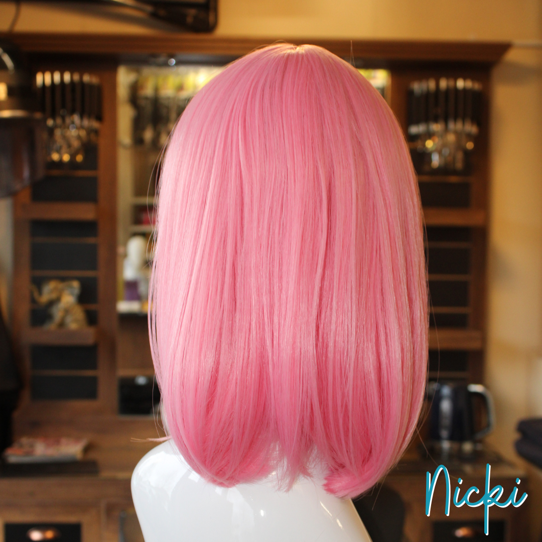Nicki - 14', Straight, Synthetic Wig - Pink