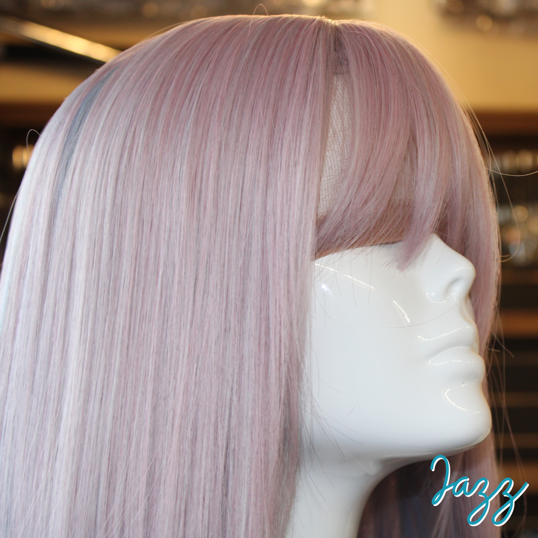 Jazz - 21', Straight, Synthetic Wig - Blue Pink