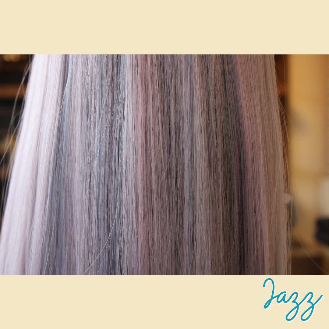 Jazz - 21', Straight, Synthetic Wig - Blue Pink