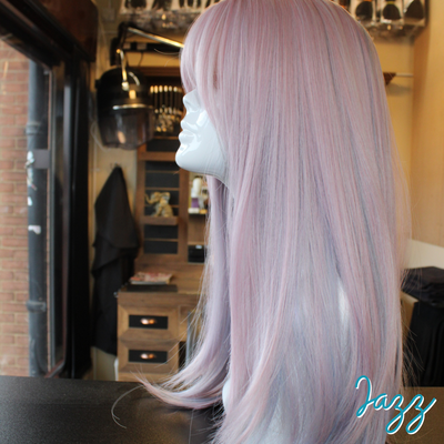 Jazz - 21', Straight, Synthetic Wig - Blue Pink