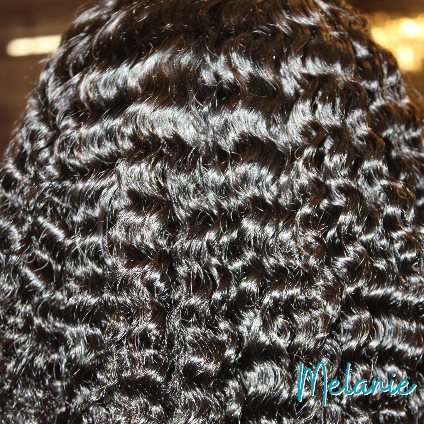 Melanie - 16', 13x4 Closure, Curly, Remy Human Hair Wig - Natural